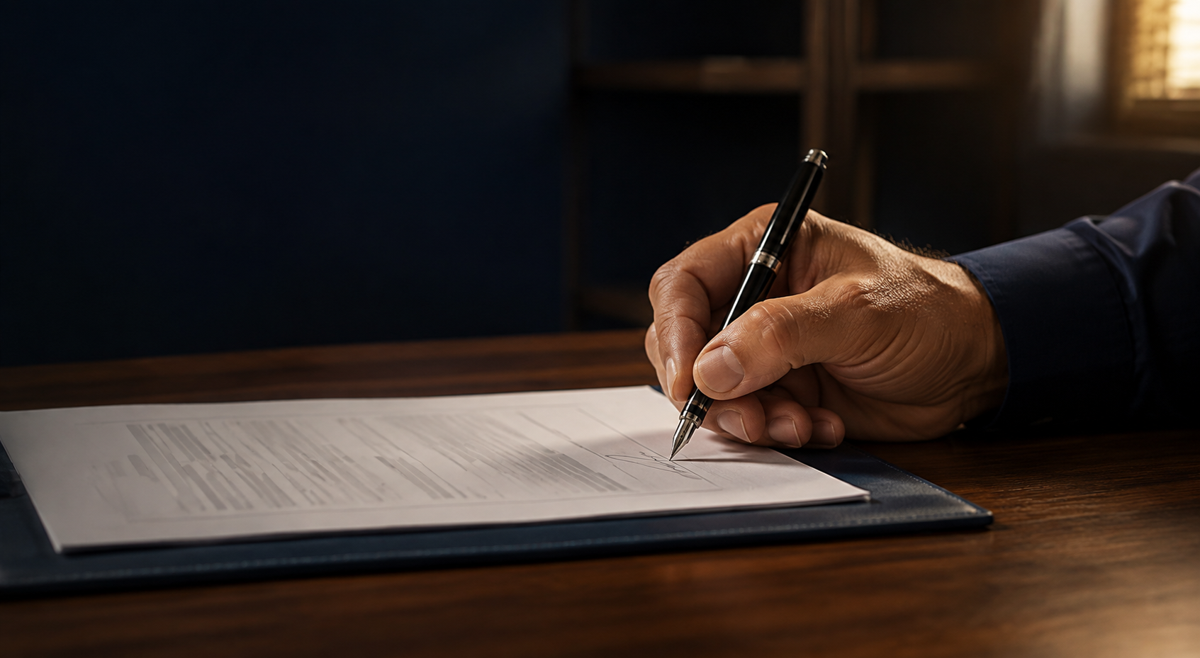 Firma de un contrato de inversión inmobiliaria